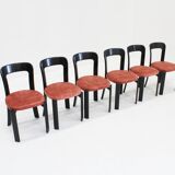 Vintage Bruno Rey dining chairs for Dietiker Switzerland 1970s, set of 6