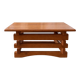 Table basse brutaliste en orme  – années 70