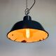 Small Industrial Blue Enamel Pendant Lamp, 1960s