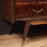 Commode en bois sculpté avec miroir années 50