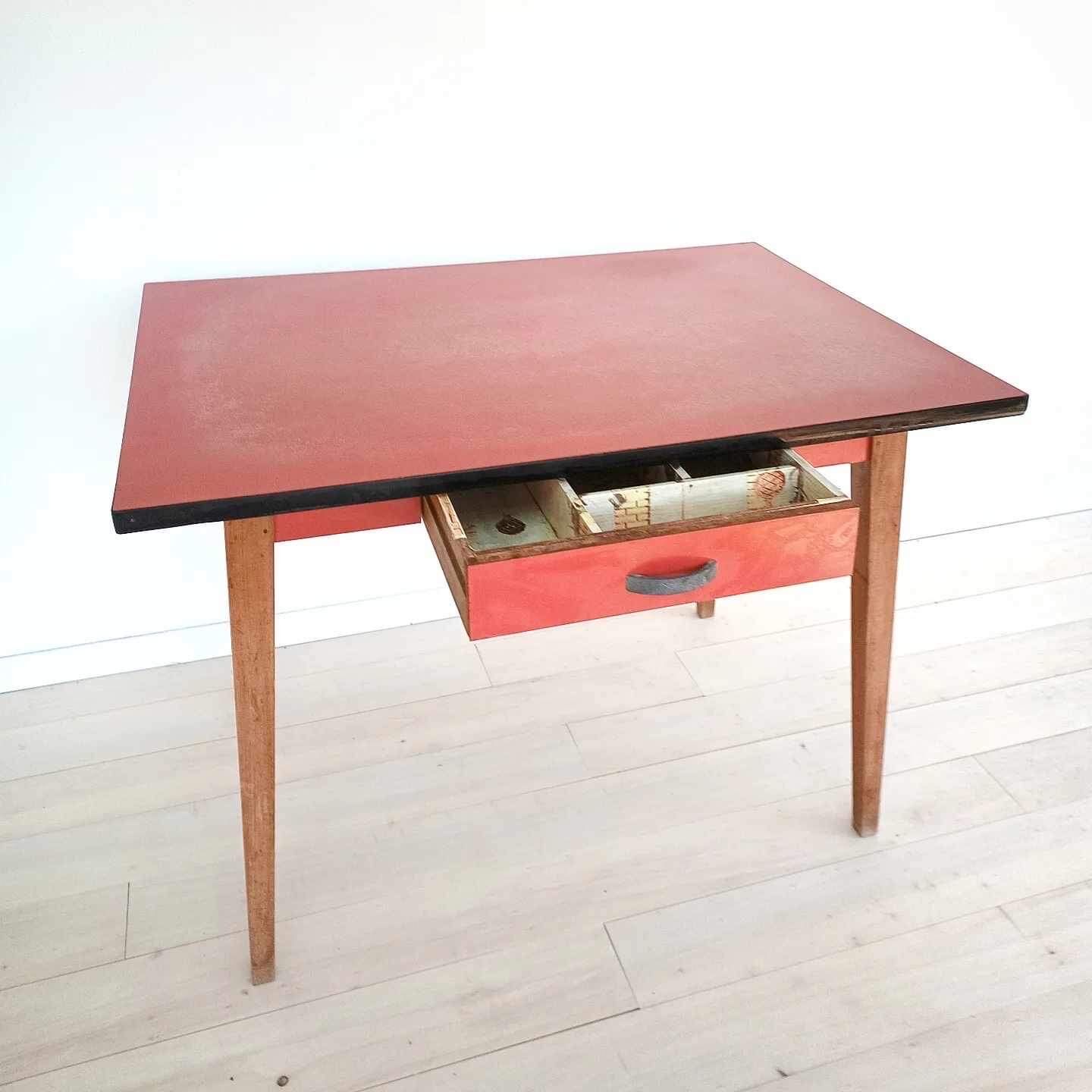 Wood and formica table