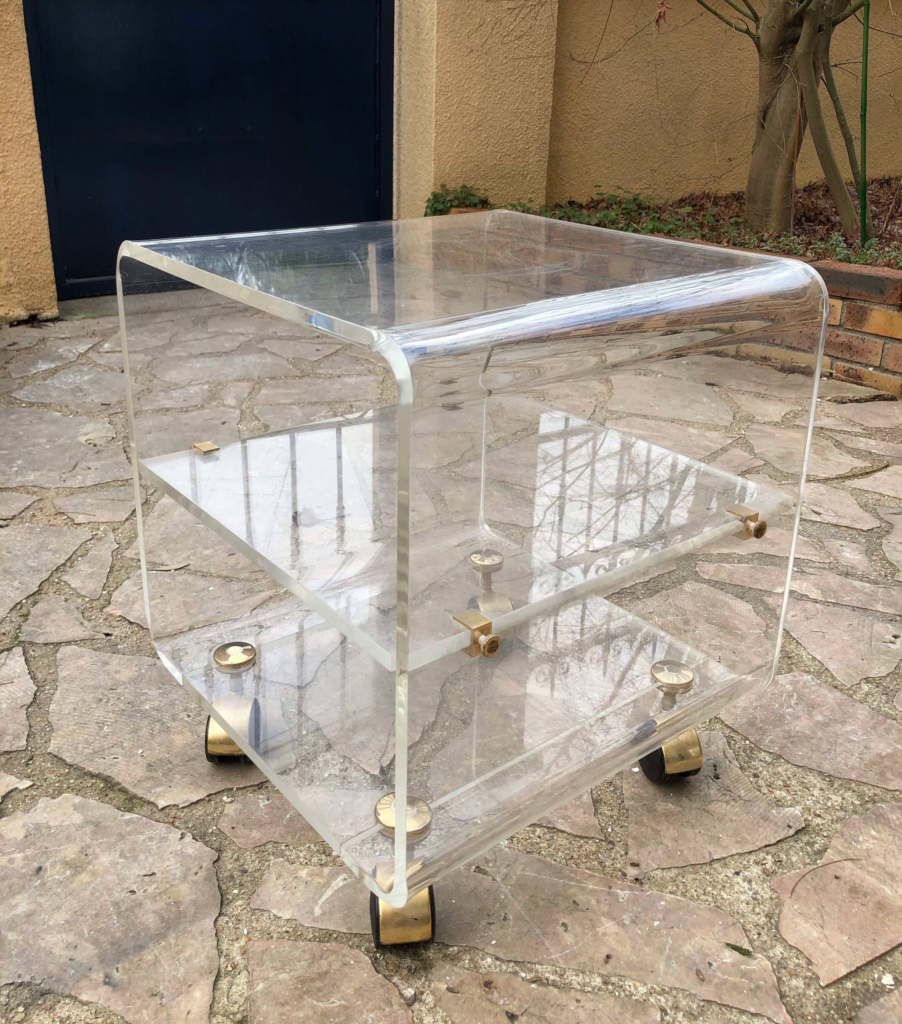 Plexiglas coffee table