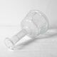 Clear Pressed Glass Floral Patterned Wine Bottle with Stopper / Italy /1930