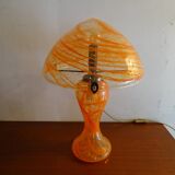 Blown glass mushroom lamp