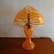 Blown glass mushroom lamp