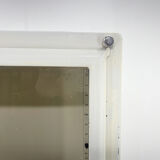 Vintage iron & glass medical cabinet, czechoslovakia