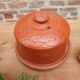 Antique earthenware butter dish