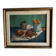 Watercolor on paper by E. Legros 1956 still life with crabs