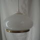 White opaline suspension and aged brass rim