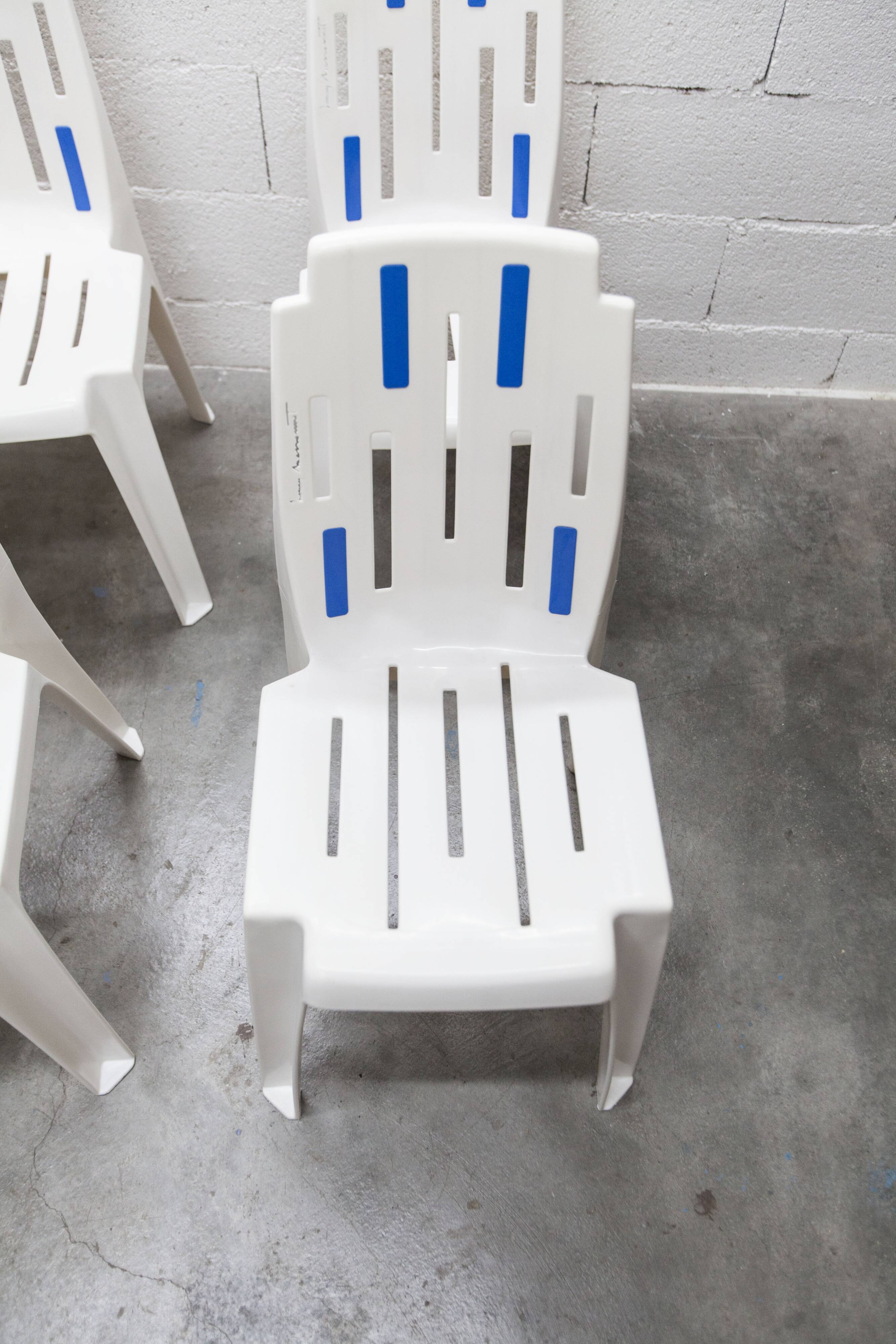 6 Mambo design chairs by Pierre Paulin, Henry Massonet line, by Stamp 1990.