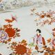 Chinese porcelain dish 1900 floral decoration and characters