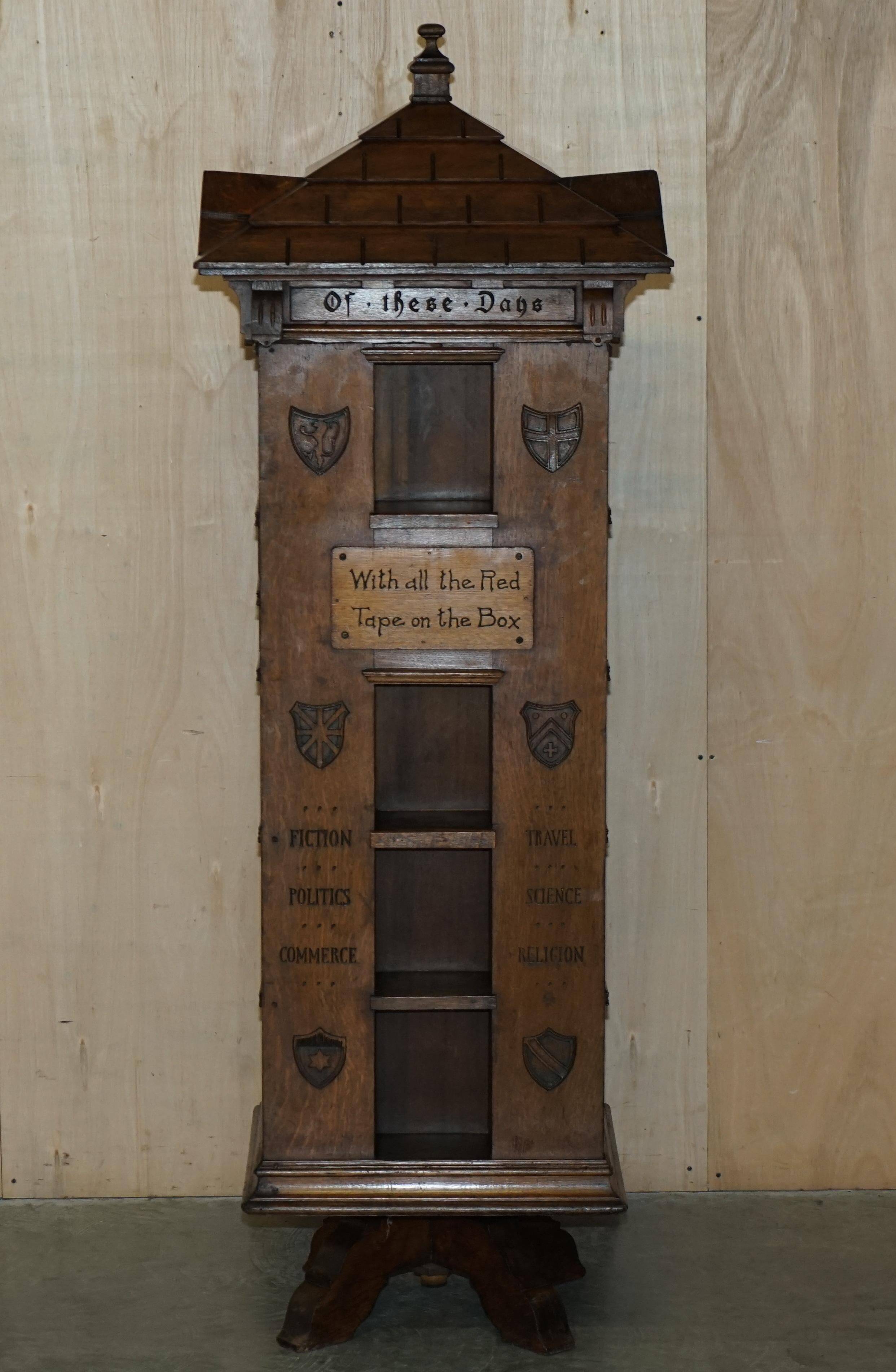 Antique rotating bookcase by Seymour Easton 1859-1916