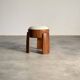 Tabouret en frêne et tissu bouclé Dedar Milano par Forme, Italie