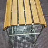 Vintage bar stool made of wood and metal