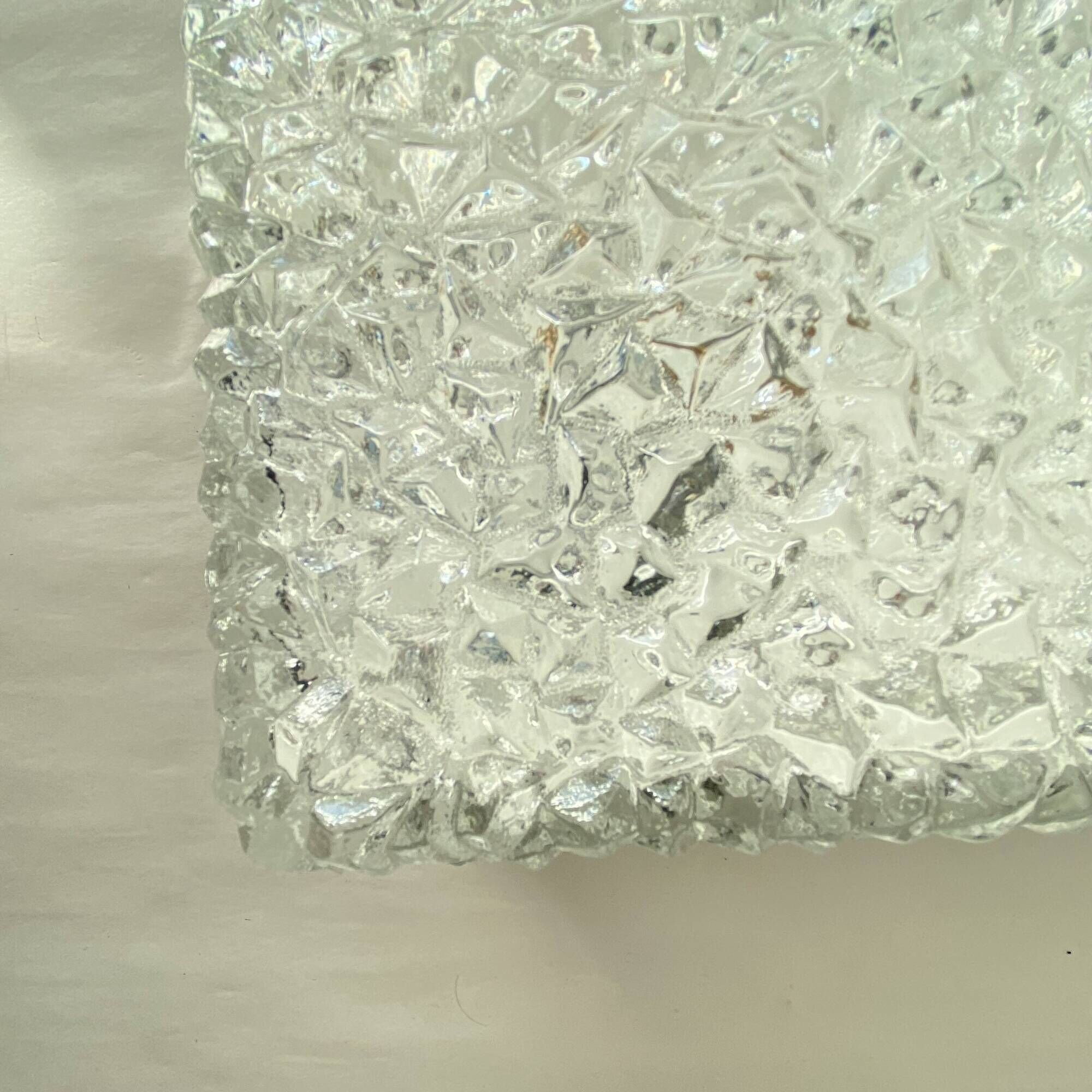 Wall light ceiling light thick glass Holophane 1970 1980 seventies eighties LAMP-7358