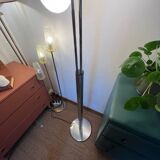 Chrome tripod floor lamp with vintage balls