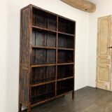 Vintage bookcase asian black