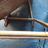 Table basse en rotin ancienne vintage XXeme