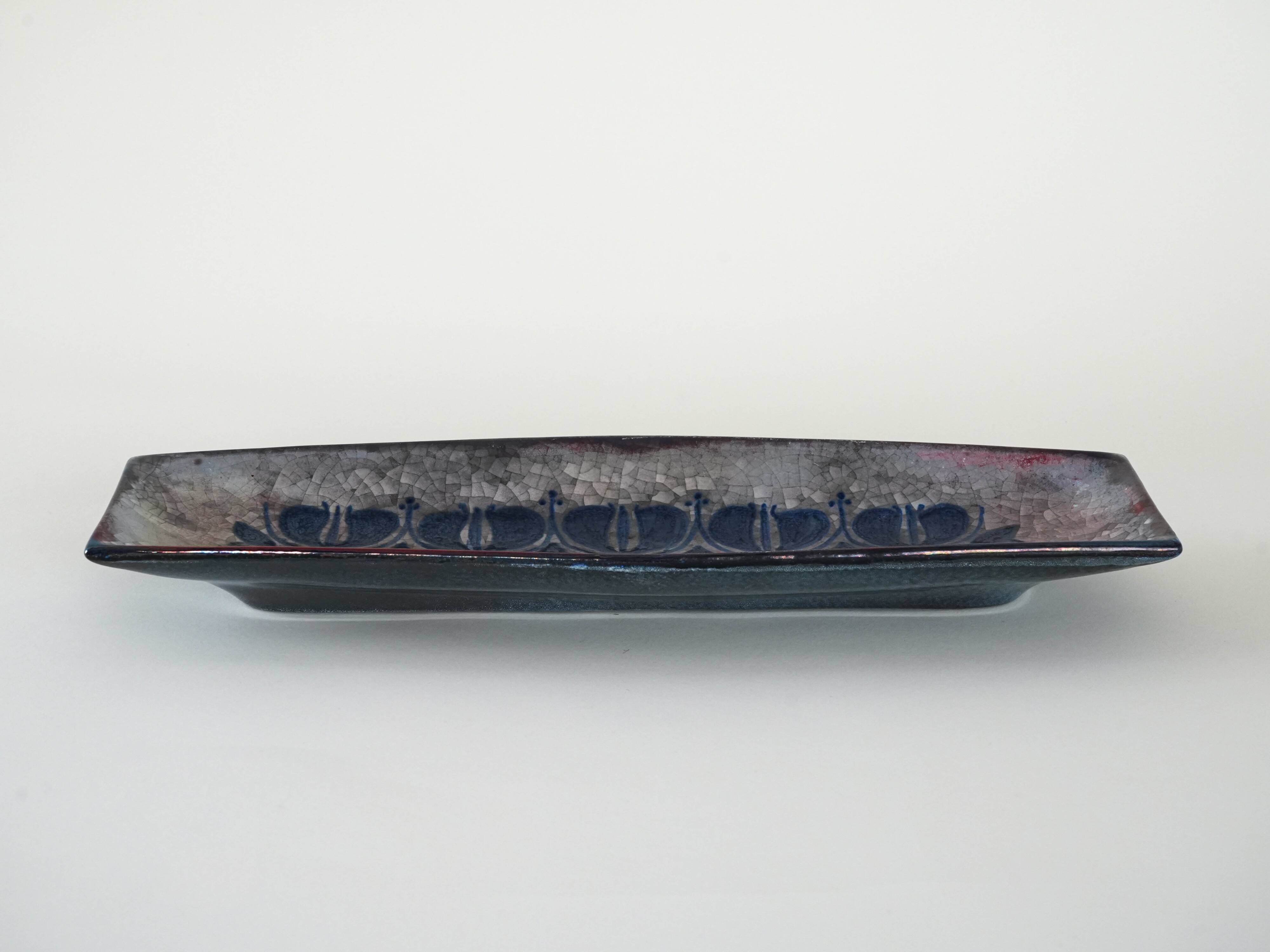 Ceramic platter, Danish design, 1960s, designer: Marianne Starck