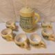 Vintage sangria service in handmade ceramic – 1970s – signed