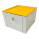 Side table/bar table/vintage yellow furniture on wheels