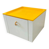 Side table/bar table/vintage yellow furniture on wheels