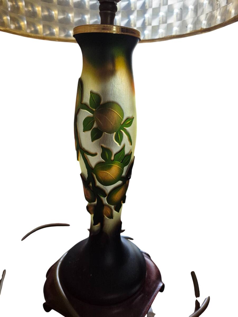 lampe dégagé a l'acide signé Devianne 1950