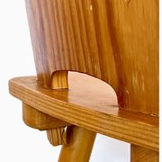 Vintage brutalist pine chairs