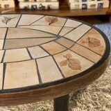 Oval coffee table Raymonde Leduc, 60s