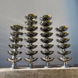 28 coupelles en inox 1970 signé Guy Degrenne