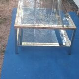 Table basse vintage en laiton
