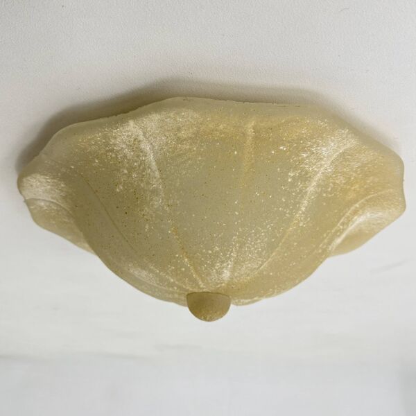 Plafonnier en verre de Murano italien du milieu du siècle, années 1970