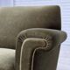Fauteuil danois des années 1970, velours vert d'origine.