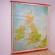 Vintage school maps of the British Isles, educational wall charts, 1960s