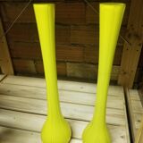 Pair of colored glass vases