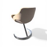 Dining Room Set Scimitar Boris Tabacoff MMM 1970 | Glass and Chrome