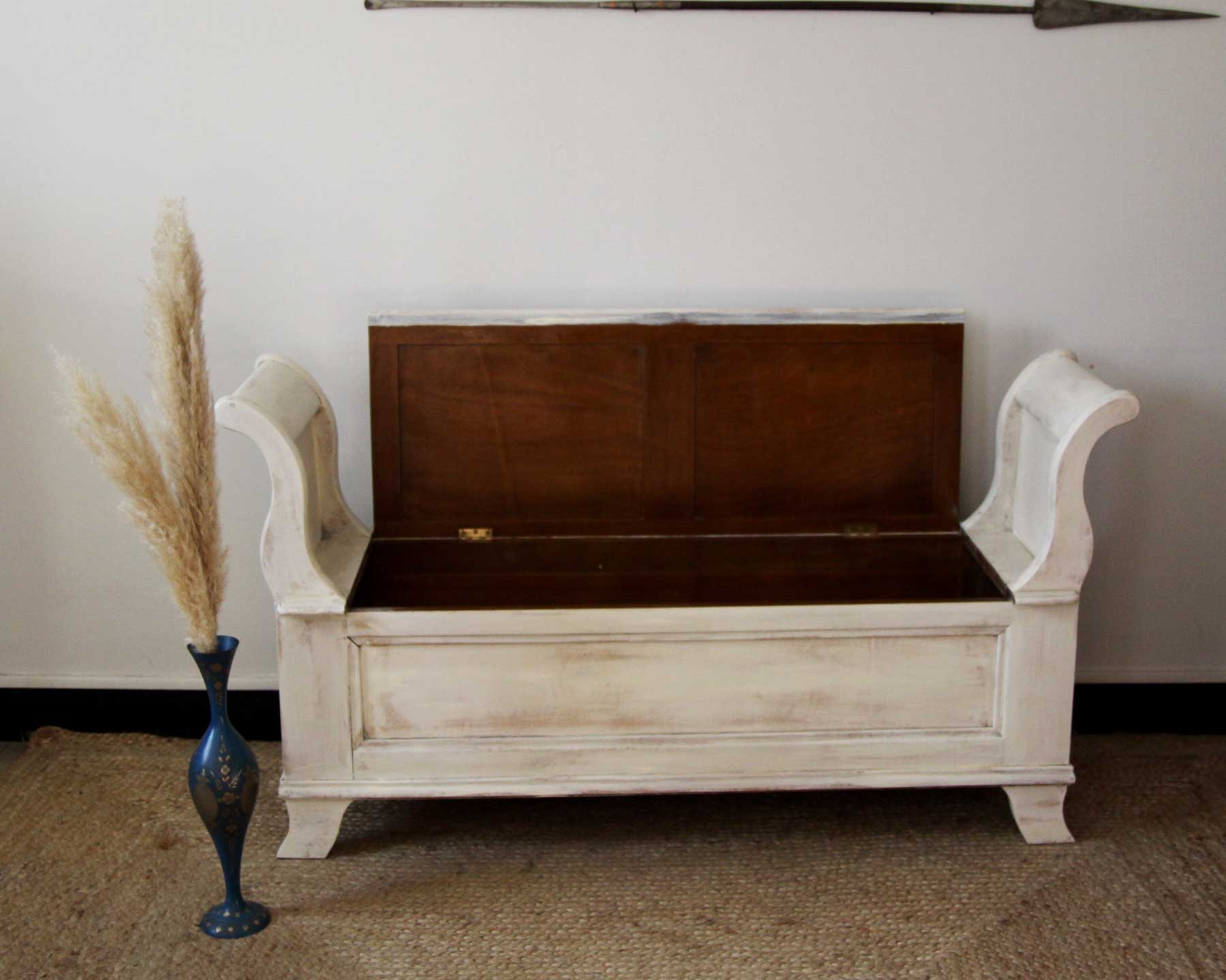 Wooden chest bench