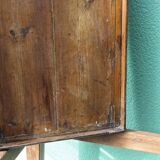 Table de métier, début 20ème, en bois et zinc riveté