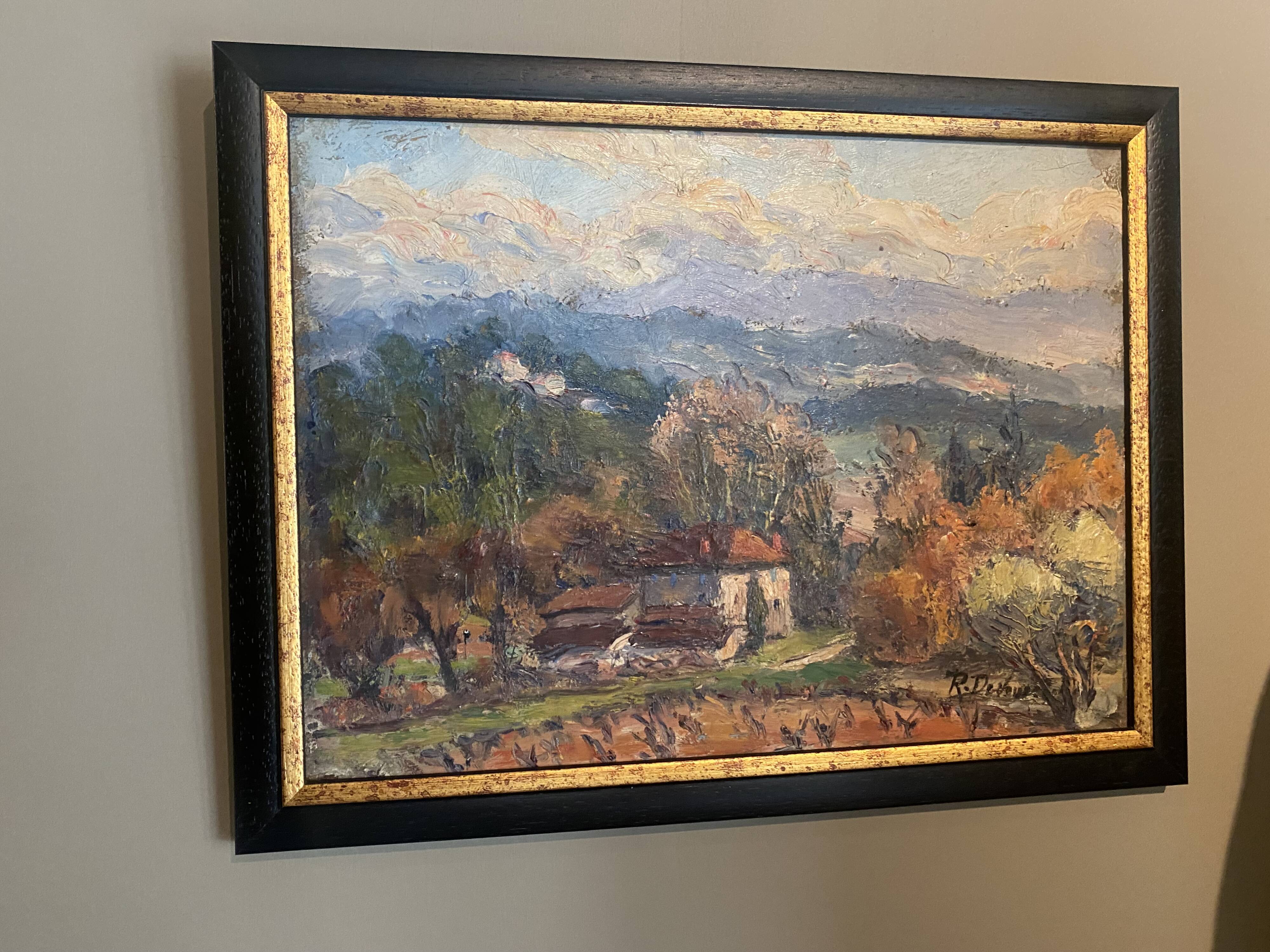 Provencal painter painting Devouassoux