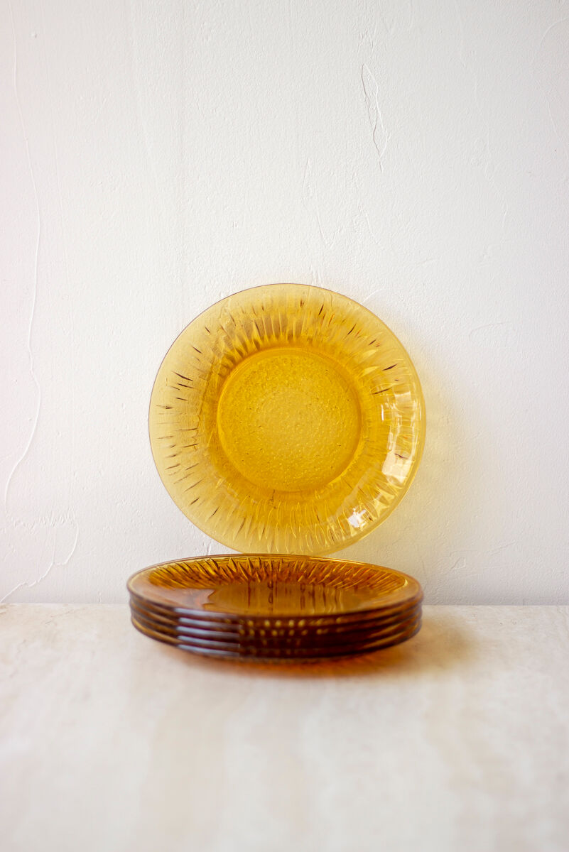 6 assiettes à dessert modèle soleil, Vereco France