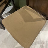 Set of 6 vintage wood and velvet chairs