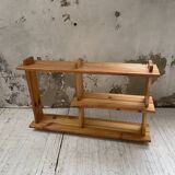 Trio d'étagères constructivistes en pin style Regain