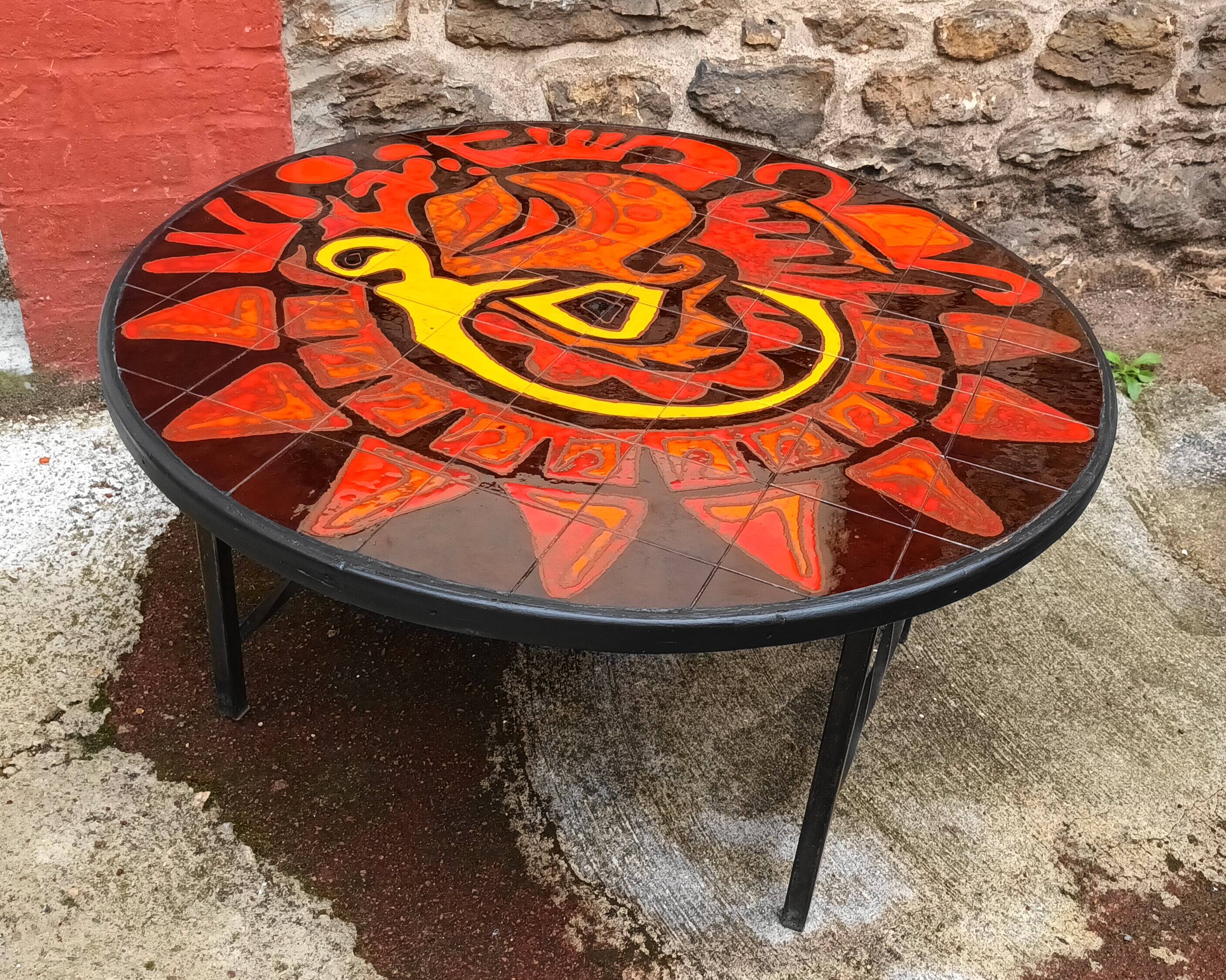 1950s ceramic coffee table
