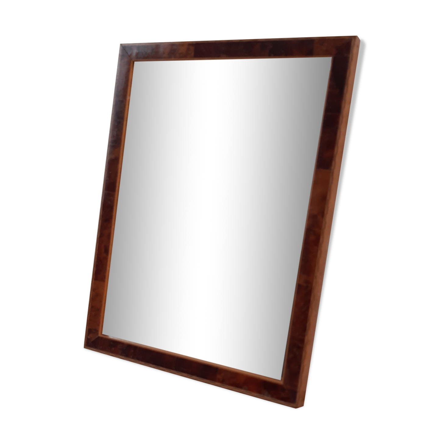 Wooden mirror marquetry 30s 17x22cm