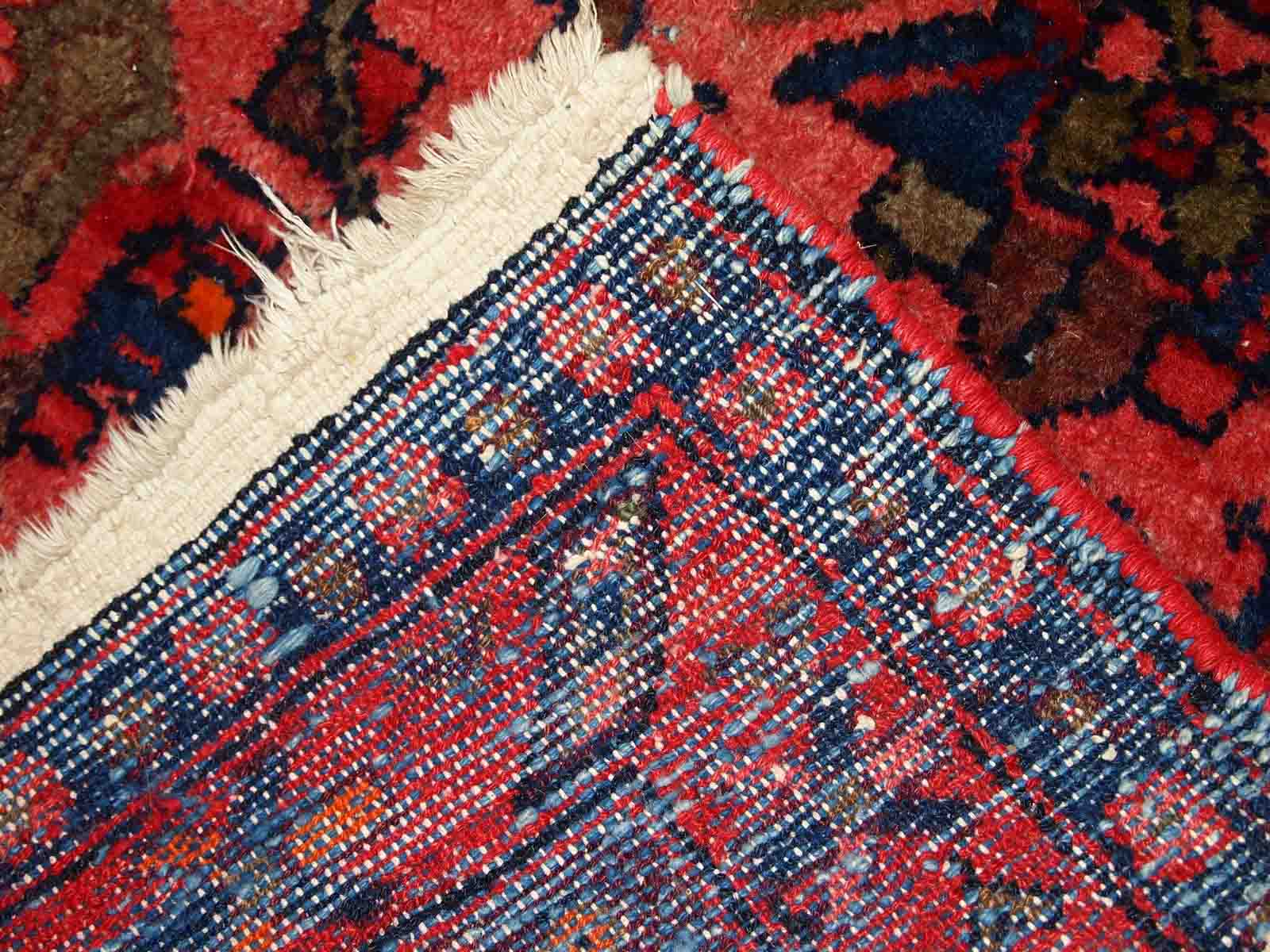 Ancient Persian Carpet Malayer handmade 113cm x 153cm 1920s, 1C403