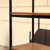 Industrial metal and wood library