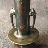 Vase soliflore à col étroit en bronze Chine XIXe