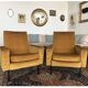 Paire fauteuils velours vintage
