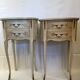 Pair of painted Louis XV style bedside table