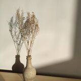 Decorative vase in beige ceramic